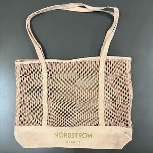 Notdstrom Beauty Tan Mesh Tote Bag